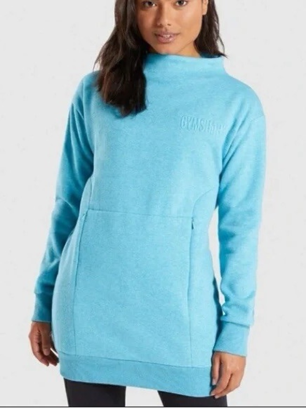 Gymshark "So Soft" Tunic Sweatshirt in Robin’s Egg Blue - Size Small